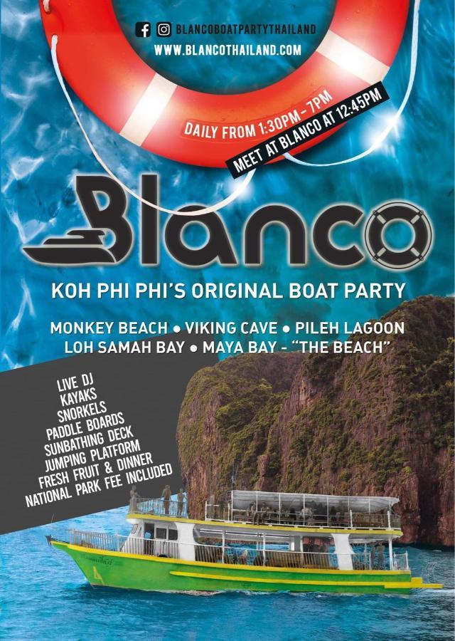 Blanco Beach Bar Hostel Phi Phi-öarna Exteriör bild
